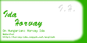ida horvay business card